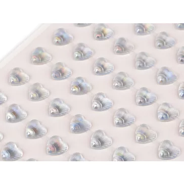   Öntapadó szív ragasztócsíkon multicolor Ø10 mm - 1 crystal (1 lap)