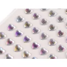 Öntapadó szív ragasztócsíkon multicolor Ø10 mm - 2 crystal AB (1 lap) Öntapadó szív ragasztócsíkon multicolor Ø10 mm - 2 crystal AB (1 lap)