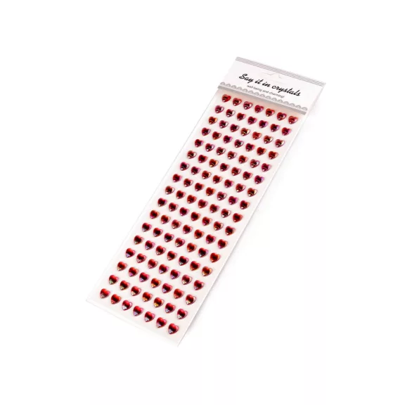 Öntapadó szív ragasztócsíkon multicolor Ø10 mm - 3 piros AB (12 card) Öntapadó szív ragasztócsíkon multicolor Ø10 mm - 3 piros AB (12 card)