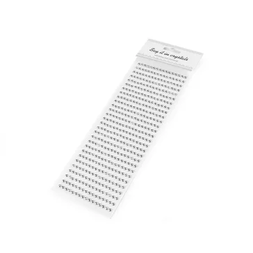   Öntapadós gyöngyök ragasztó sávon Ø5 mm - 1 ezüst (12 card)