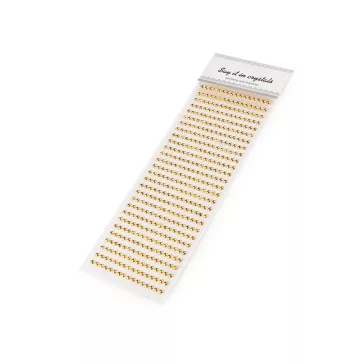   Öntapadós gyöngyök ragasztó sávon Ø5 mm - 2 világos arany (3 card)