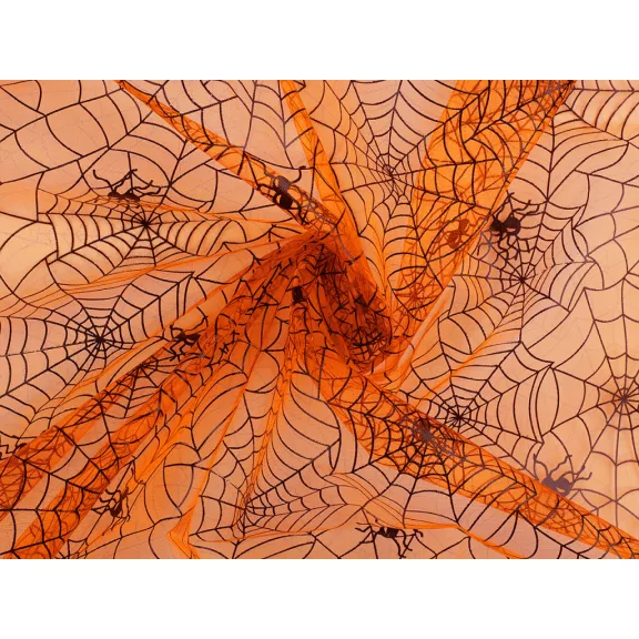 Pókhálós organza anyag – narancssárga Pókhálós organza anyag – narancssárga