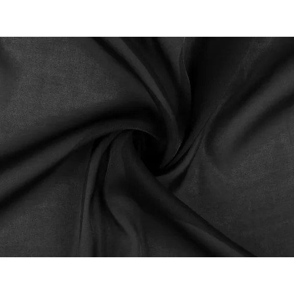 Fényes sifon anyag – fekete Fényes sifon anyag – fekete