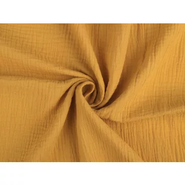 Cotton double gauze – mustard yellow