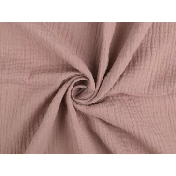 Cotton double gauze – dark powder pink