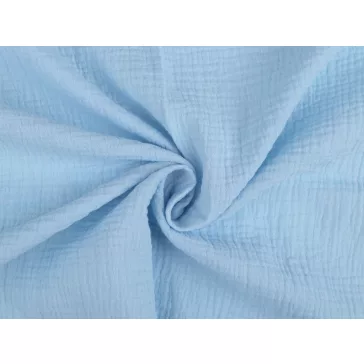 Cotton double gauze – light blue