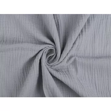 Cotton double gauze – vil greyish blue