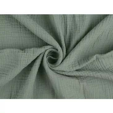 Cotton double gauze – green sage dark