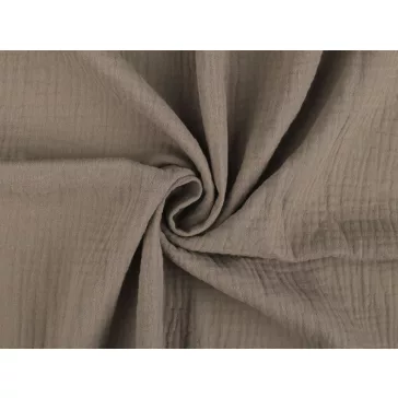 Cotton double gauze – brownish beige