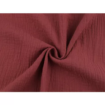 Cotton double gauze – dark rust red