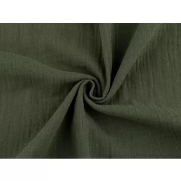 Cotton double gauze – khaki green