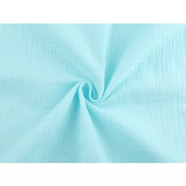 Cotton double gauze – azure blue