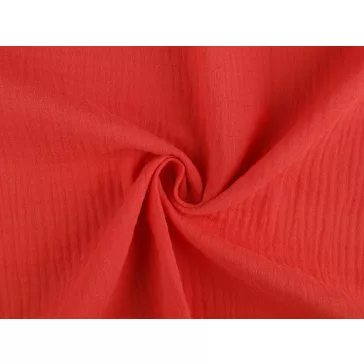 Cotton double gauze – scarlet
