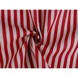 Piros csíkos vastag pamutvászon