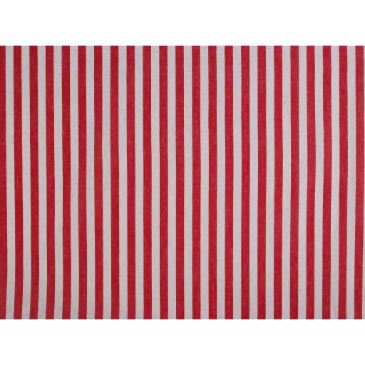 Piros csíkos vastag pamutvászon