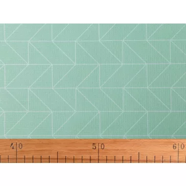 Vízlepergető anyag 600D geometriai alakok PVC - menta