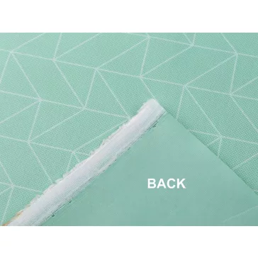 Vízlepergető anyag 600D geometriai alakok PVC - menta