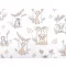 Cotton Fabric / Canvas, Safari Animals – white