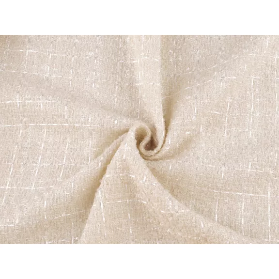 Kosztüm anyag fényes cérnával / tweed – világos krém Kosztüm anyag fényes cérnával / tweed – világos krém