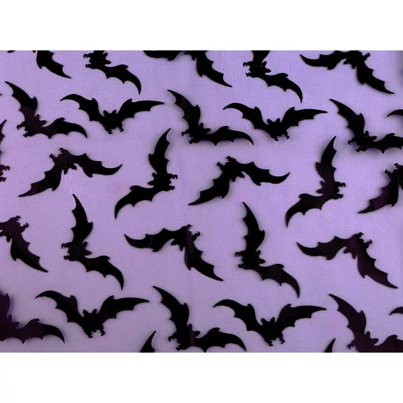 Kötött sifon anyag denevér / Halloween – világoslila Kötött sifon anyag denevér / Halloween – világoslila