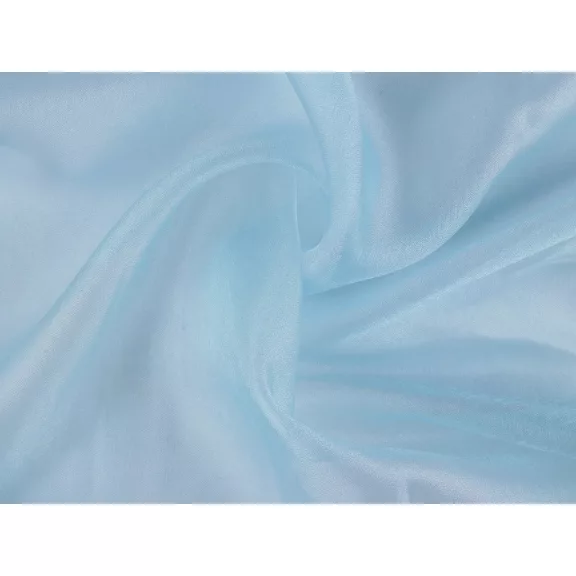 Organza dekor fényes – világoskék Organza dekor fényes – világoskék