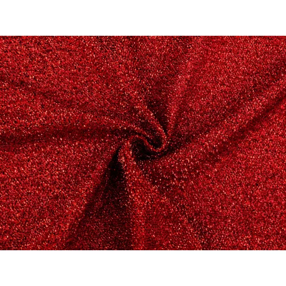 Fényes csillogó metál lurex anyag – piros Fényes csillogó metál lurex anyag – piros