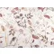 Textured half-Panama cotton fabric digital with a floral pattern – medium natural