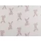 Nyuszis pamut dupla géz (muszlin anyag) - bunny fehér ekrü