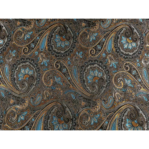 Jacquard anyag ruházathoz és dekorációhoz – krém sötét Jacquard anyag ruházathoz és dekorációhoz – krém sötét