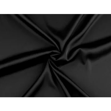 Elasztikus szatén anyag Armano / selyemhatású – fekete