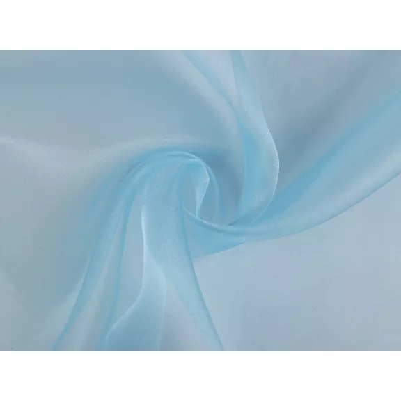 Organza fabric with shine – azure blue Organza fabric with shine – azure blue
