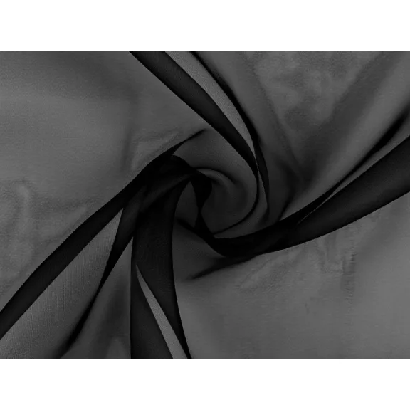 Fényes organza – fekete Fényes organza – fekete