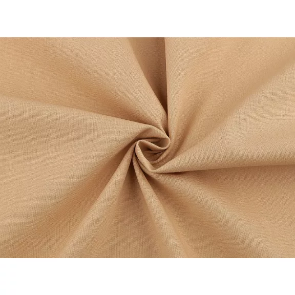 Elastic cotton clothing fabric with linen admixture – camel beige Elastic cotton clothing fabric with linen admixture – camel beige