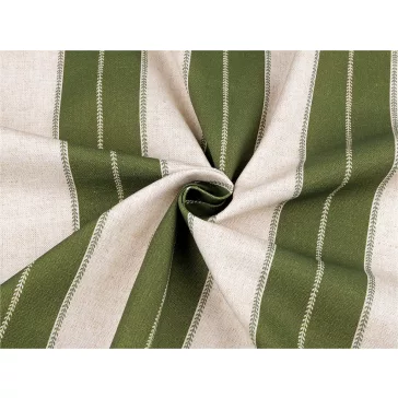   Félpamut szövet Half panama struktúrával, digitális csíkos nyomtatássa - élénkzöld bézs világos
