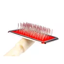Makramé fésű 4,5x6 cm - piros (3 db-os csomagolás) Makramé fésű 4,5x6 cm - piros (3 db-os csomagolás)