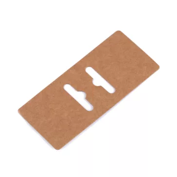   Papír ékszercímkék akasztóval 5x11 cm - természetes barna (300 db-os csomagolás)