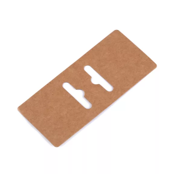 Papír ékszercímkék akasztóval 5x11 cm - természetes barna (300 db-os csomagolás) Papír ékszercímkék akasztóval 5x11 cm - természetes barna (300 db-os csomagolás)