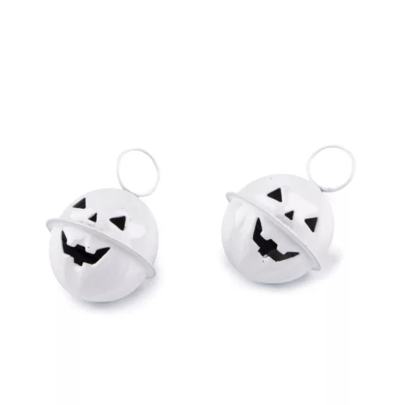 Csengettyű halloween tök Ø24 mm - 1 fehér karika (10 db-os csomagolás) Csengettyű halloween tök Ø24 mm - 1 fehér karika (10 db-os csomagolás)