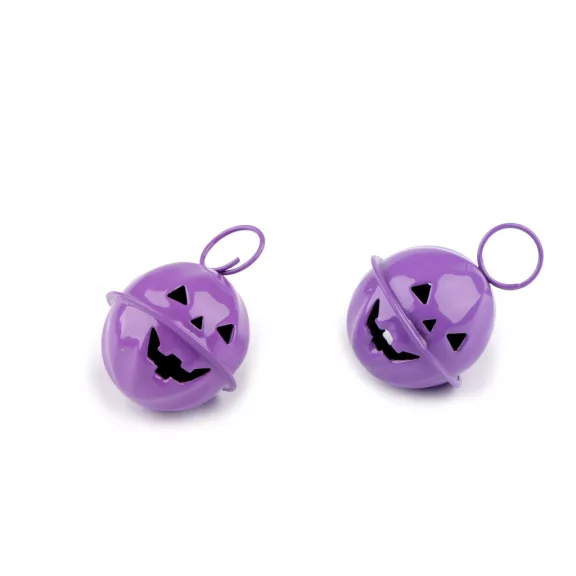 Csengettyű halloween tök Ø24 mm - 3 lila karika (400 db-os csomagolás) Csengettyű halloween tök Ø24 mm - 3 lila karika (400 db-os csomagolás)
