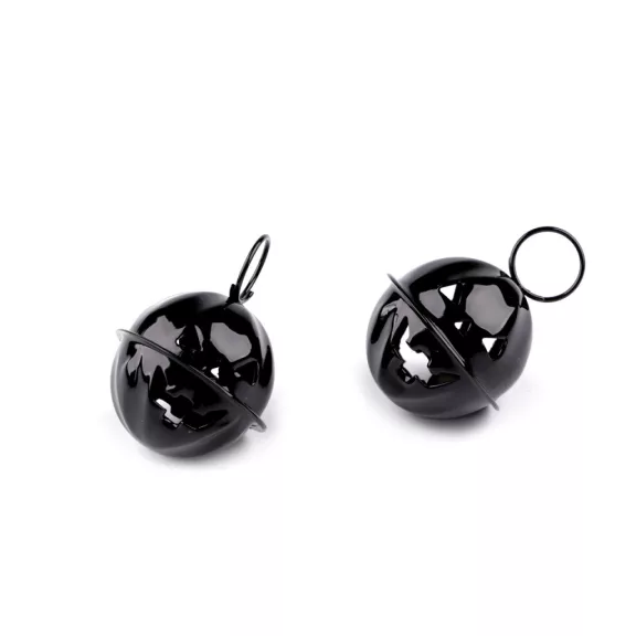 Csengettyű halloween tök Ø24 mm - 4 fekete karika (10 db-os csomagolás) Csengettyű halloween tök Ø24 mm - 4 fekete karika (10 db-os csomagolás)