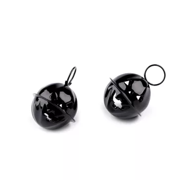   Csengettyű halloween tök Ø24 mm - 4 fekete karika (400 db-os csomagolás)