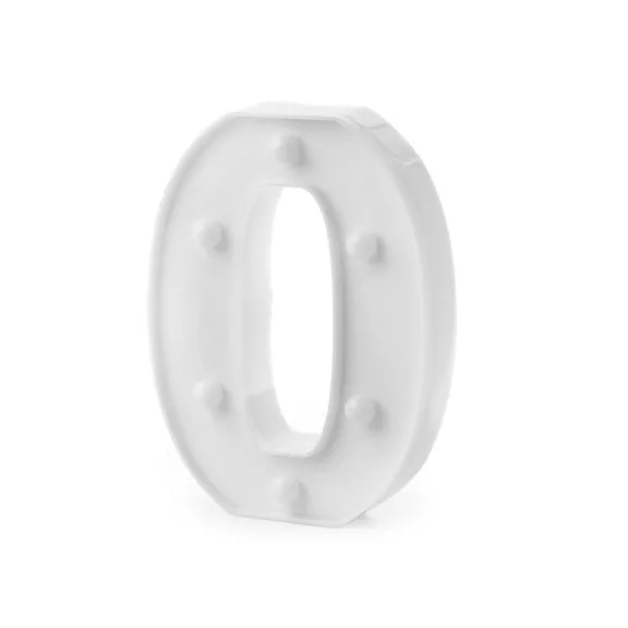Világító számok születésnapra és újjévre - 1 "0" fehér (1 db-os csomagolás) Világító számok születésnapra és újjévre - 1 "0" fehér (1 db-os csomagolás)