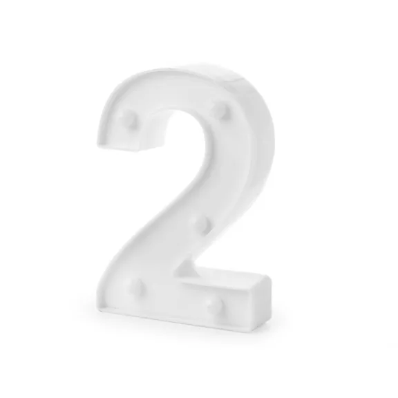 Világító számok születésnapra és újjévre - 3 "2" fehér (1 db-os csomagolás) Világító számok születésnapra és újjévre - 3 "2" fehér (1 db-os csomagolás)