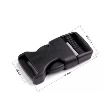 Kapocs szélessége 20 mm - fekete (100 pr)