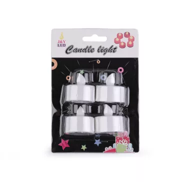   LED teamécses elemre Ø3,6 cm - fehér meleg (4 db-os csomagolás)