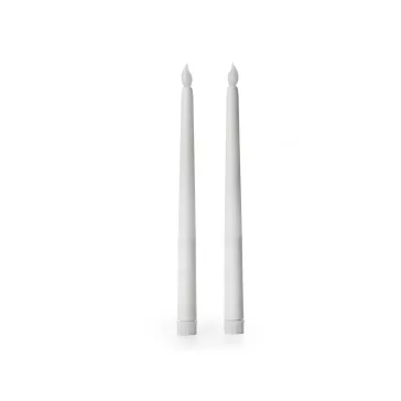   Led kónikus mécses ceruzaelemre Ø2 cm - fehér (10 db-os csomagolás)