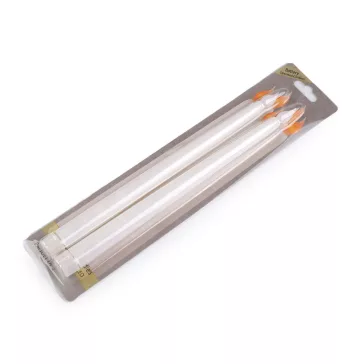   Led kónikus mécses ceruzaelemre Ø2 cm - fehér (10 db-os csomagolás)