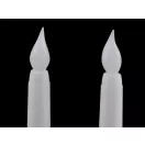 Led kónikus mécses ceruzaelemre Ø2 cm - fehér (10 db-os csomagolás)