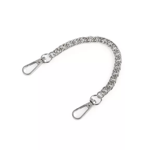 Lánc / táska fül karabinerrel hossza 21,5 cm - 1 nikkel (1 db-os csomagolás) Lánc / táska fül karabinerrel hossza 21,5 cm - 1 nikkel (1 db-os csomagolás)