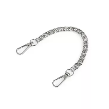   Lánc / táska fül karabinerrel hossza 21,5 cm - 1 nikkel (3 db-os csomagolás)